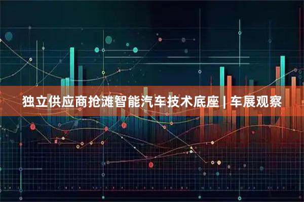 独立供应商抢滩智能汽车技术底座 | 车展观察