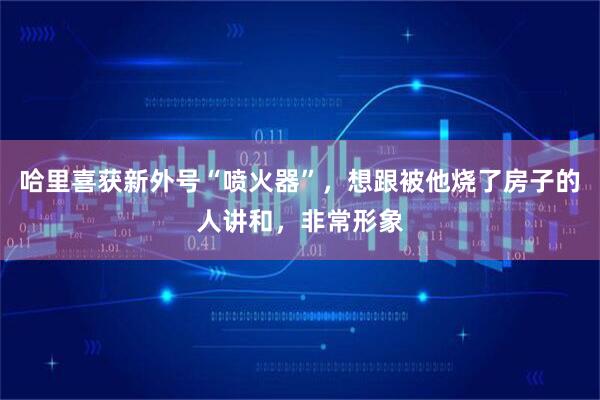 哈里喜获新外号“喷火器”，想跟被他烧了房子的人讲和，非常形象